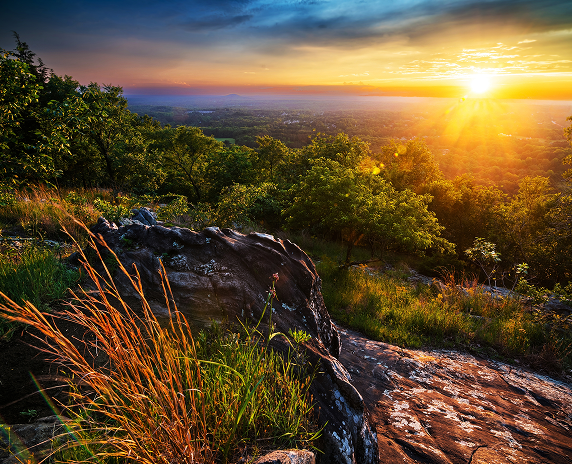 Sunset at Kennesaw Mountain National Battlefield Park - cheap car insurance in Georgia.