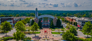 Drone/Aerial Shots of the Suwanee Town Center located in downtown Suwanee GA