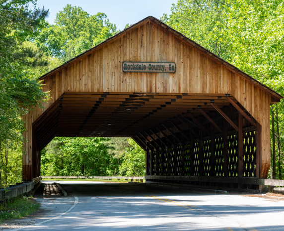 Covered Bridge in Conyers, Georgia. Cheap car insurance in Georgia.